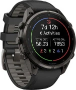 Смарт-часы Garmin Fenix 9 Pro inReach 47mm Carbon Gray DLC Titanium w. Black/Pebble Gray Silicone B. (010-04336-10/11)