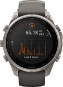 Смарт-часы Garmin Fenix 9 Pro inReach Solar 47mm Titanium with Pebble Gray/Silver Gray Silicone Band (010-04338-00/01)