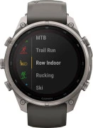 Смарт-часы Garmin Fenix 9 Pro inReach Solar 47mm Titanium with Pebble Gray/Silver Gray Silicone Band (010-04338-00/01)