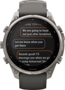 Смарт-часы Garmin Fenix 9 Pro inReach Solar 47mm Titanium with Pebble Gray/Silver Gray Silicone Band (010-04338-00/01)