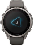 Смарт-часы Garmin Fenix 9 Pro inReach Solar 47mm Titanium with Pebble Gray/Silver Gray Silicone Band (010-04338-00/01)