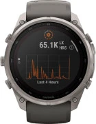 Смарт-часы Garmin Fenix 9 Pro inReach Solar 51mm Titanium with Pebble Gray/Silver Gray Silicone Band (010-04339-00/01)