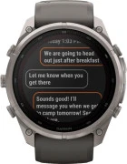 Смарт-часы Garmin Fenix 9 Pro inReach Solar 51mm Titanium with Pebble Gray/Silver Gray Silicone Band (010-04339-00/01)