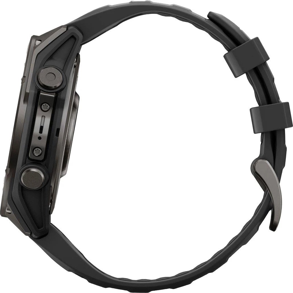 Смарт-годинники Garmin Fenix 9 47mm Carbon Gray DLC Titanium з чорним силіконовим ремінцем (010-04762-10/11)