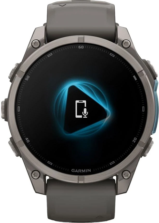 Смарт-годинники Garmin Fenix 9 47mm Titanium with Pebble Gray Silicone Band (010-04762-00/01)