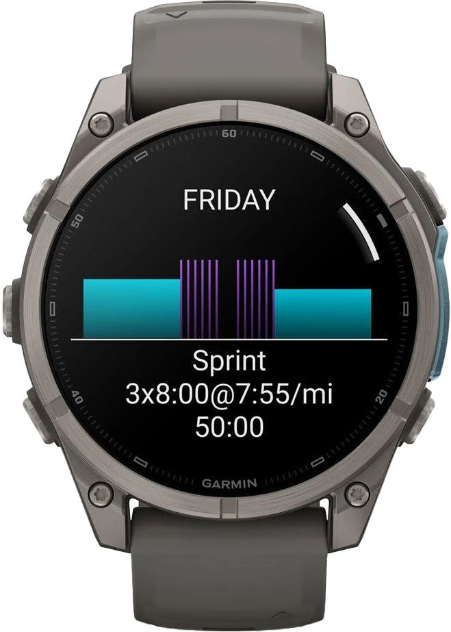 Смарт-годинники Garmin Fenix 9 47mm Titanium with Pebble Gray Silicone Band (010-04762-00/01)