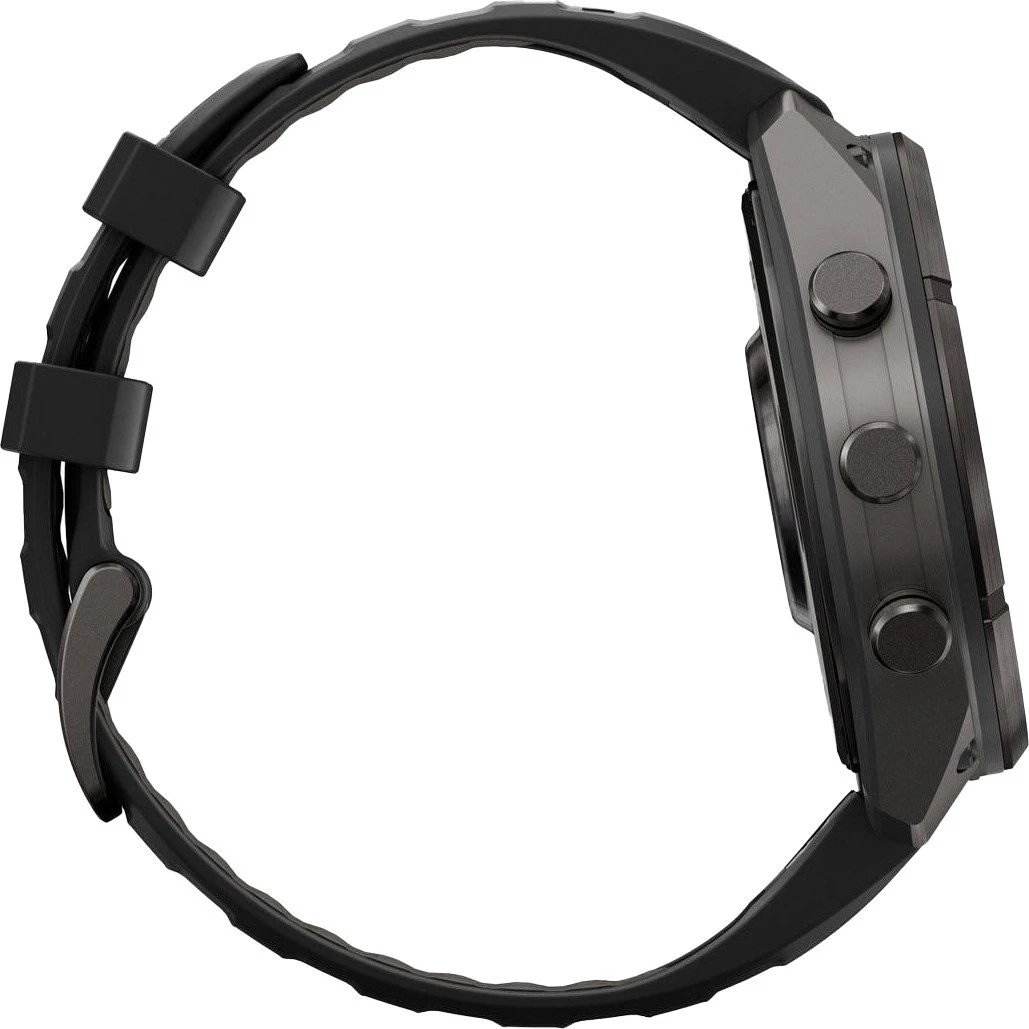 Смарт-годинники Garmin Fenix 9 Pro inReach 47mm Carbon Gray DLC Titanium з чорним/гальковим силиконом B. (010-04336-10/11)