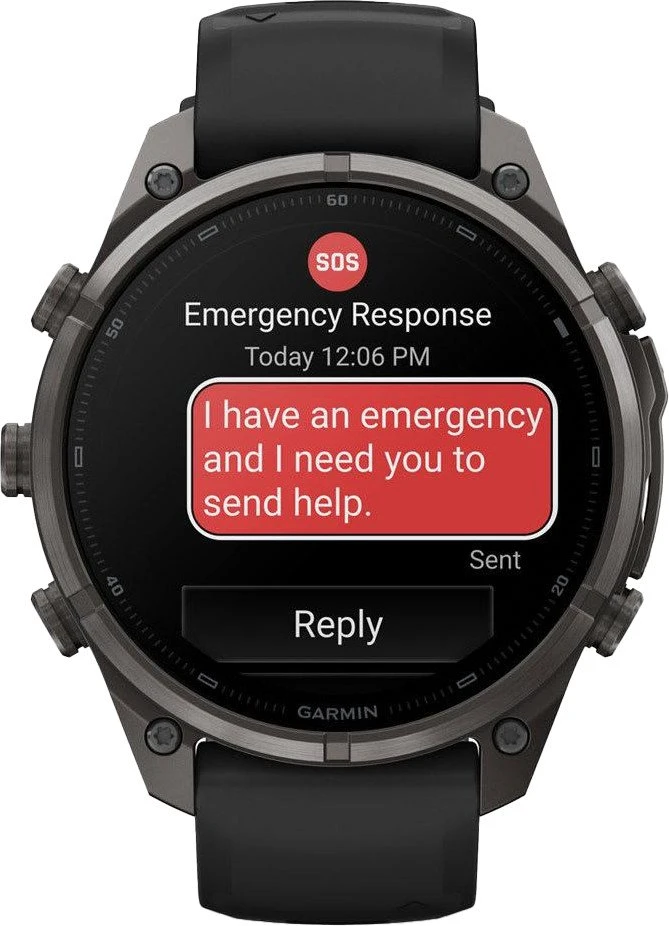 Смарт-годинники Garmin Fenix 9 Pro inReach 47mm Carbon Gray DLC Titanium з чорним/гальковим силиконом B. (010-04336-10/11)