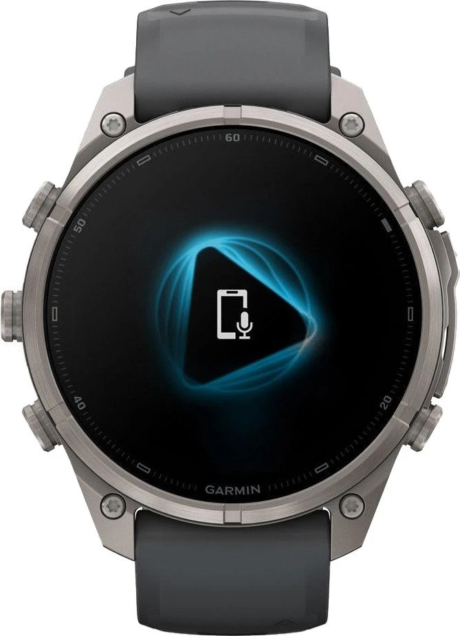 Смарт-годинники Garmin Fenix 9 Pro inReach 47mm Titanium з графітовим/чорним силіконовим ремінцем (010-04336-20/21)