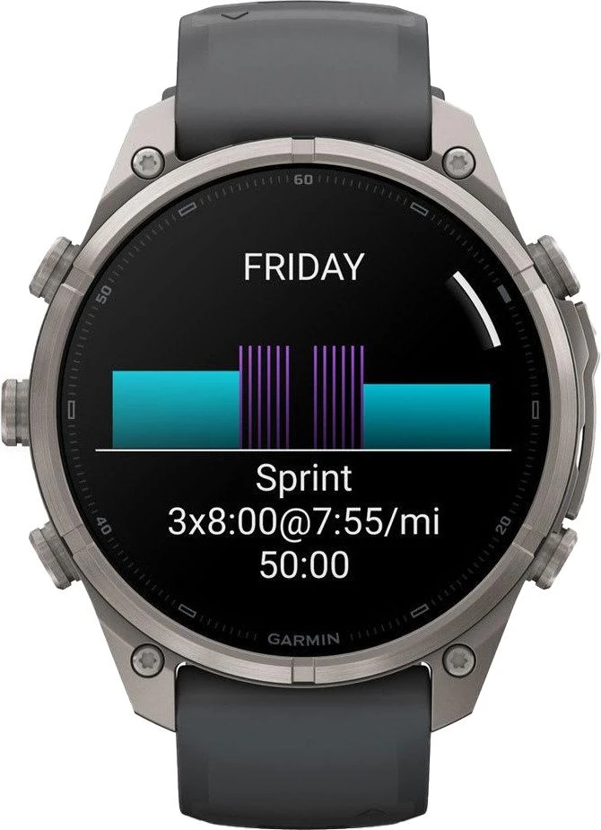 Смарт-годинники Garmin Fenix 9 Pro inReach 47mm Titanium з графітовим/чорним силіконовим ремінцем (010-04336-20/21)