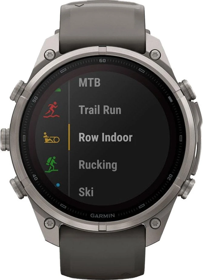 Смарт-годинники Garmin Fenix 9 Pro inReach Solar 47mm Titanium з ремінцем з силікону Pebble Gray/Silver Gray (010-04338-00/01)