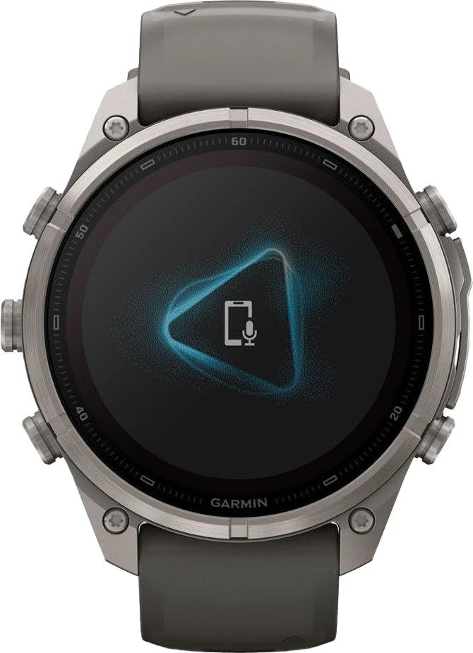Смарт-годинники Garmin Fenix 9 Pro inReach Solar 47mm Titanium з ремінцем з силікону Pebble Gray/Silver Gray (010-04338-00/01)