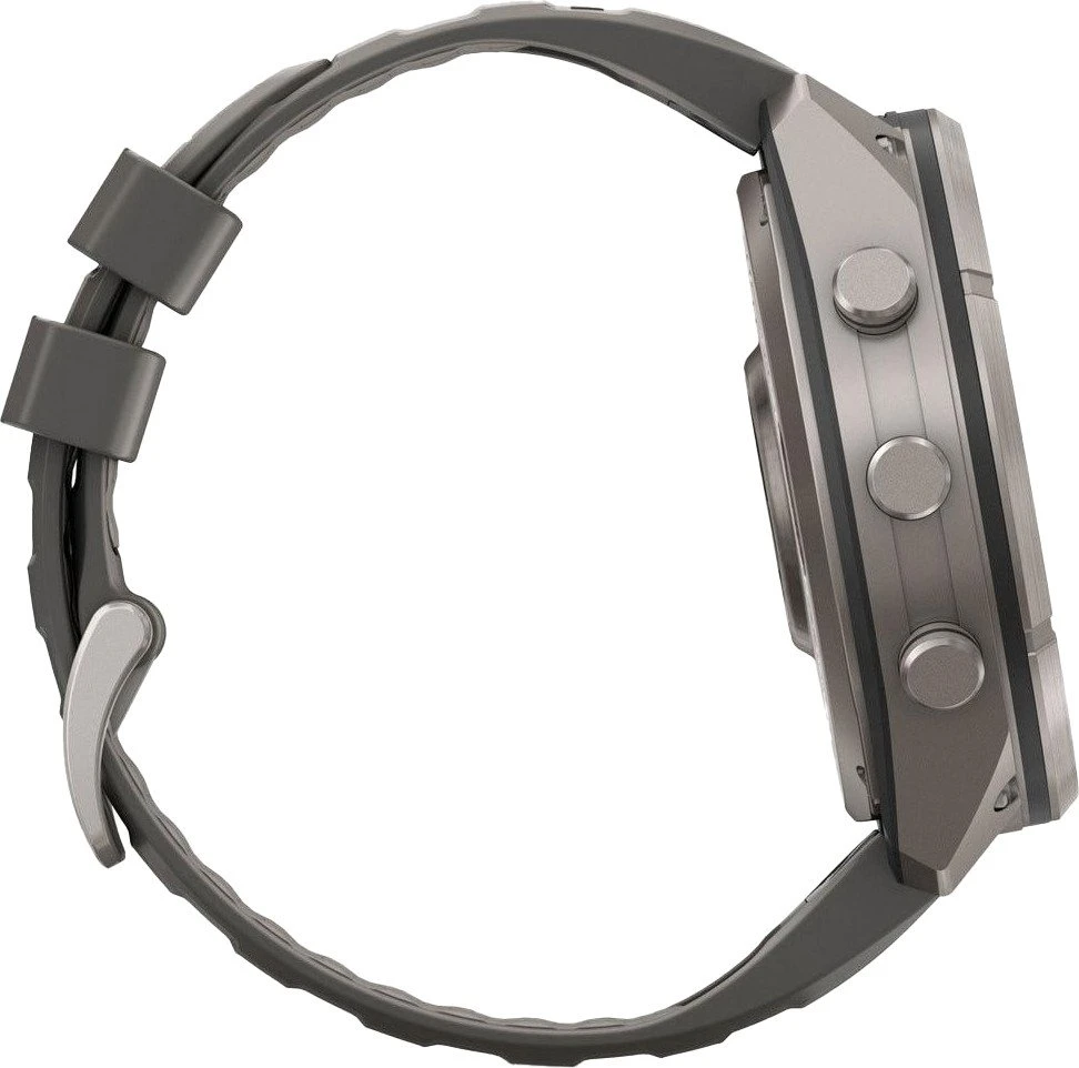 Смарт-часы Garmin Fenix 9 Pro inReach Solar 51mm Titanium with Pebble Gray/Silver Gray Silicone Band (010-04339-00/01)