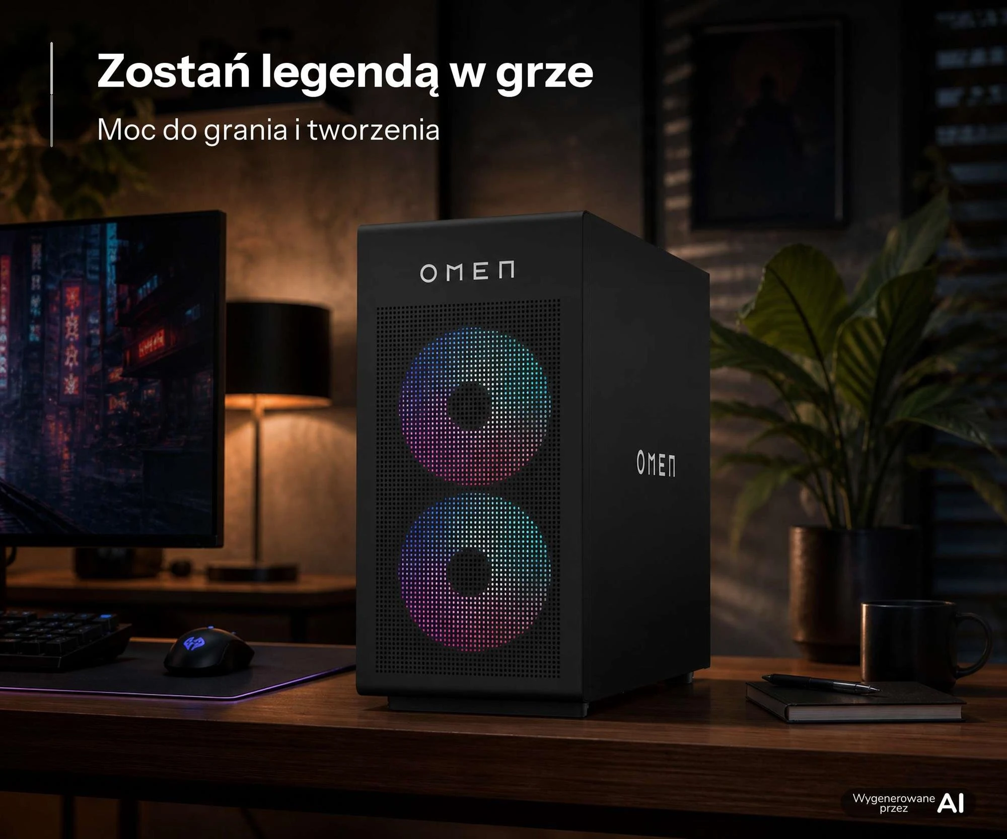 HP OMEN 35L Ryzen 7-8700F/16GB/1TB RX9060XT (GT16-0114nw (E1EY2EA)) EU Процессор: AMD Ryzen™ 7 8700F (8 ядер, 16