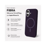 Чохол для мобільного телефону BeCover FIBRA Silicone OmniMag Apple iPhone 16 Dark Purple (716225) (UA)