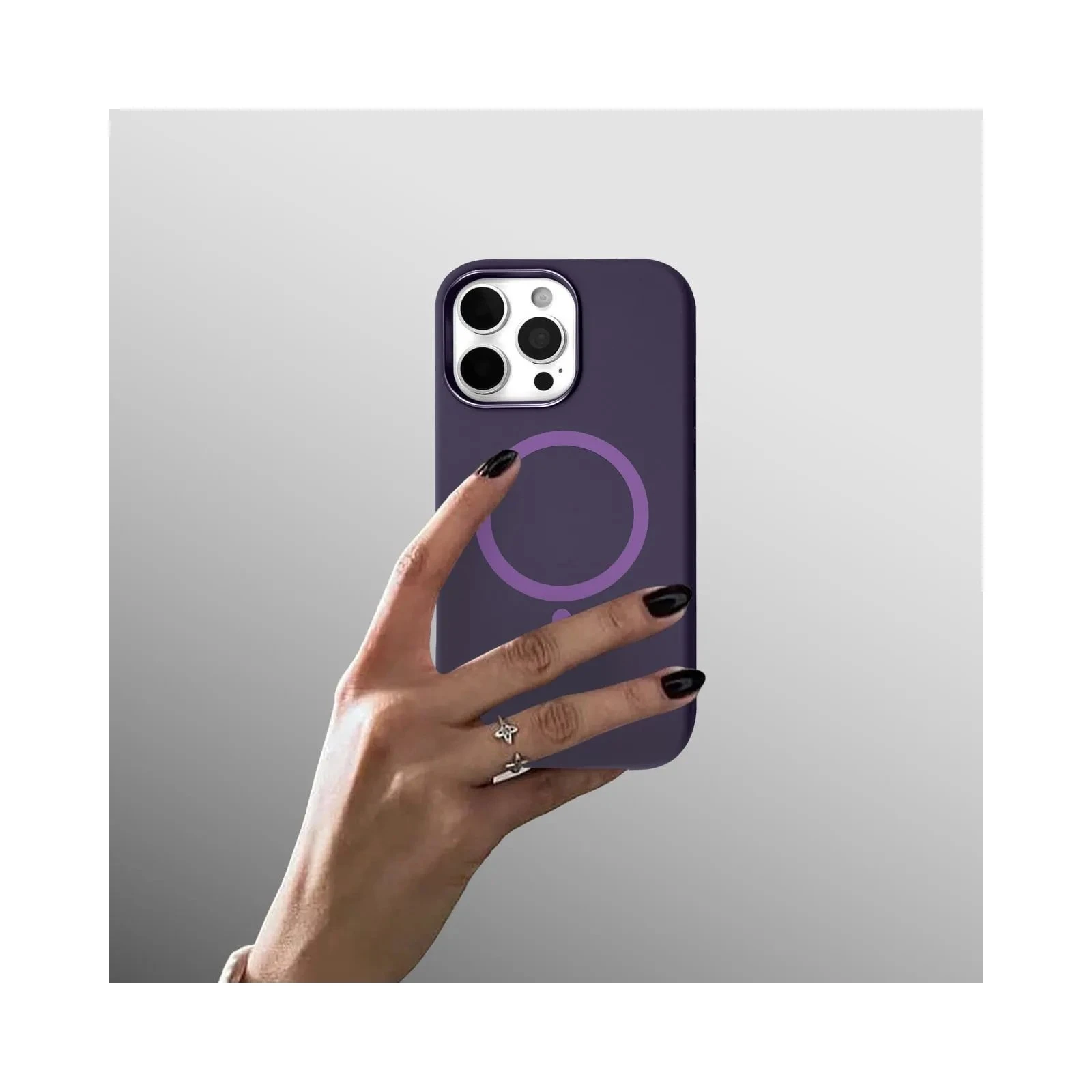 Чохол для мобільного телефону BeCover FIBRA Silicone OmniMag Apple iPhone 16 Pro Max Dark Purple (716234) (UA)