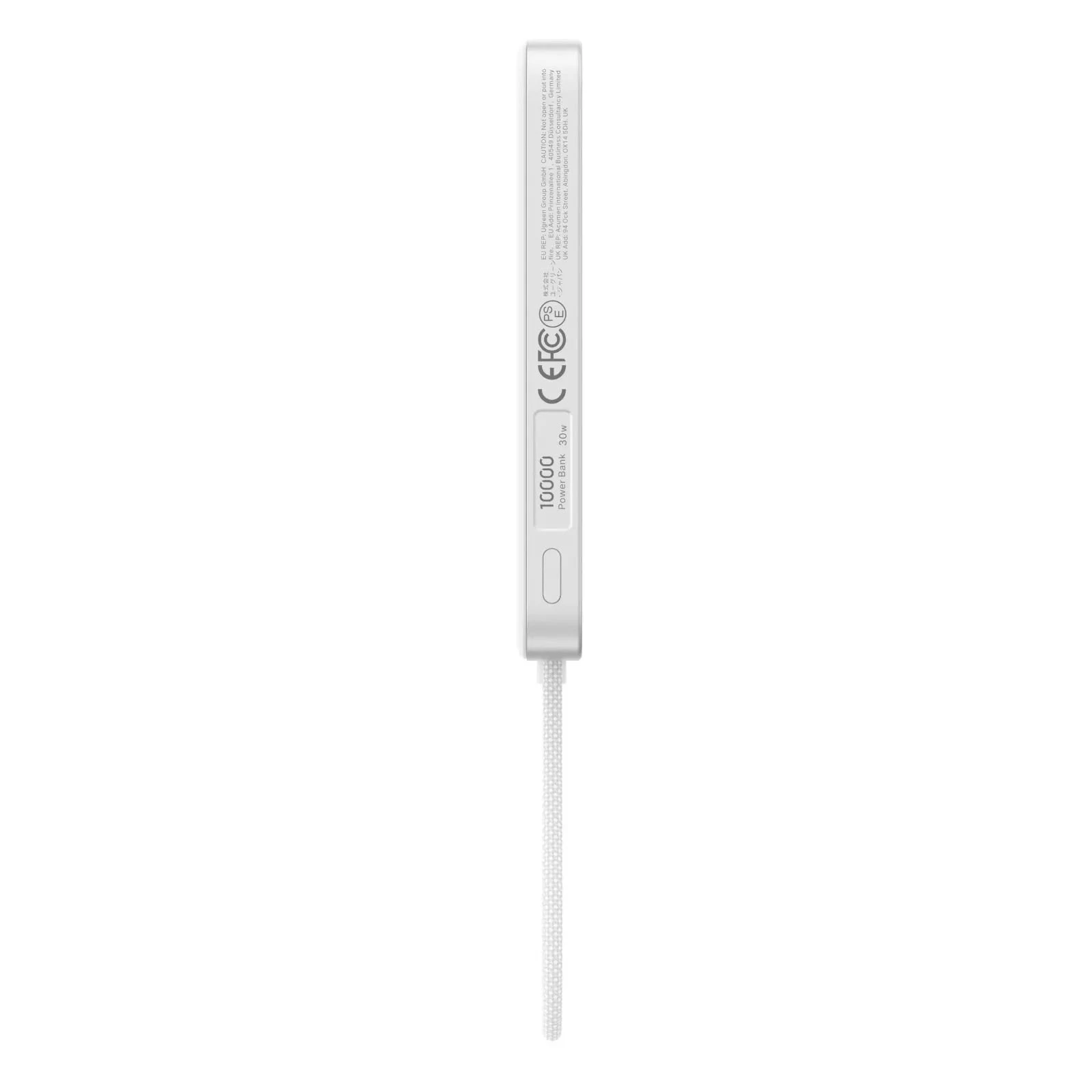 Ugreen 10000mAh 30W 1xUSB-C + 15W Magnetic Wireless + cable USB-C white (75983B) (UA)