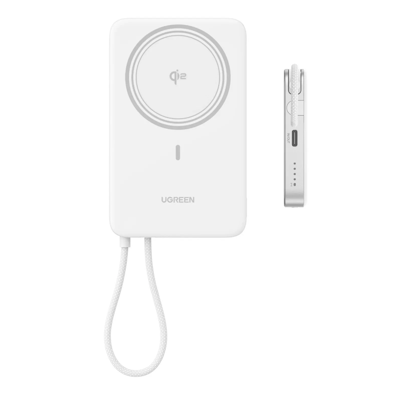 Ugreen 10000mAh 30W 1xUSB-C + 15W Magnetic Wireless + cable USB-C white (75983B) (UA)