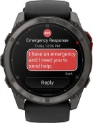 смарт-часы Garmin Fenix 8 Pro 51 mm MicroLED Carbon Gray Titanium with Black/Pebble Gray (010-03380-05) (UA)