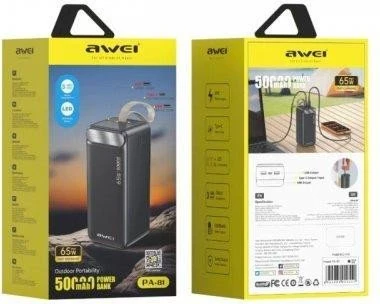 Awei PA-81 50000mAh 65W Black (6954284029551) (UA)