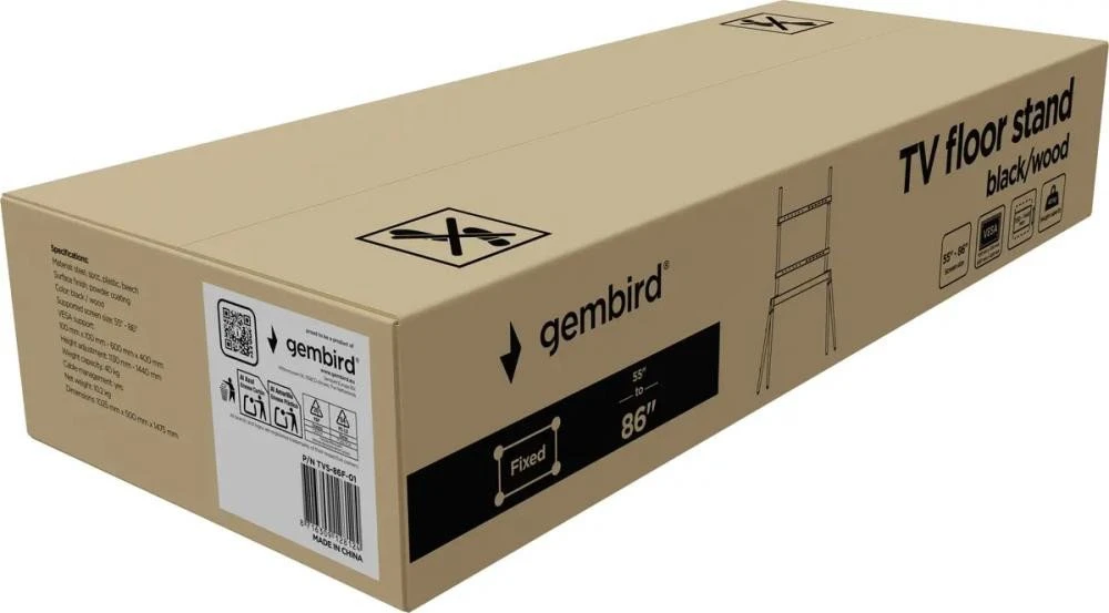 Напольна стійка Gembird TVS-86F-01-W 55