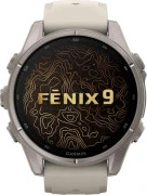 Смарт-часы Garmin Fenix 9 43mm Titanium with Fog Gray Silicone Band (010-04761-00/01)