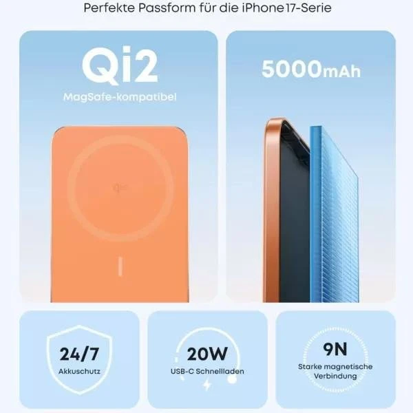 Anker Nano Qi2 5000mAh Orange (A1665081, A1665HO1) (UA)