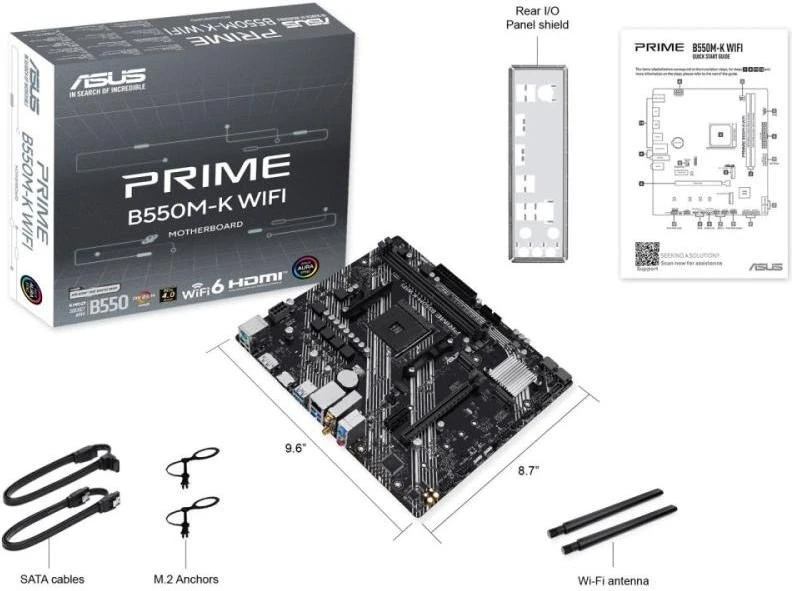 ASUS PRIME B550M-K WIFI (90MB1R80-M0EAY0) (UA) Тип: Материнська плата; Тип