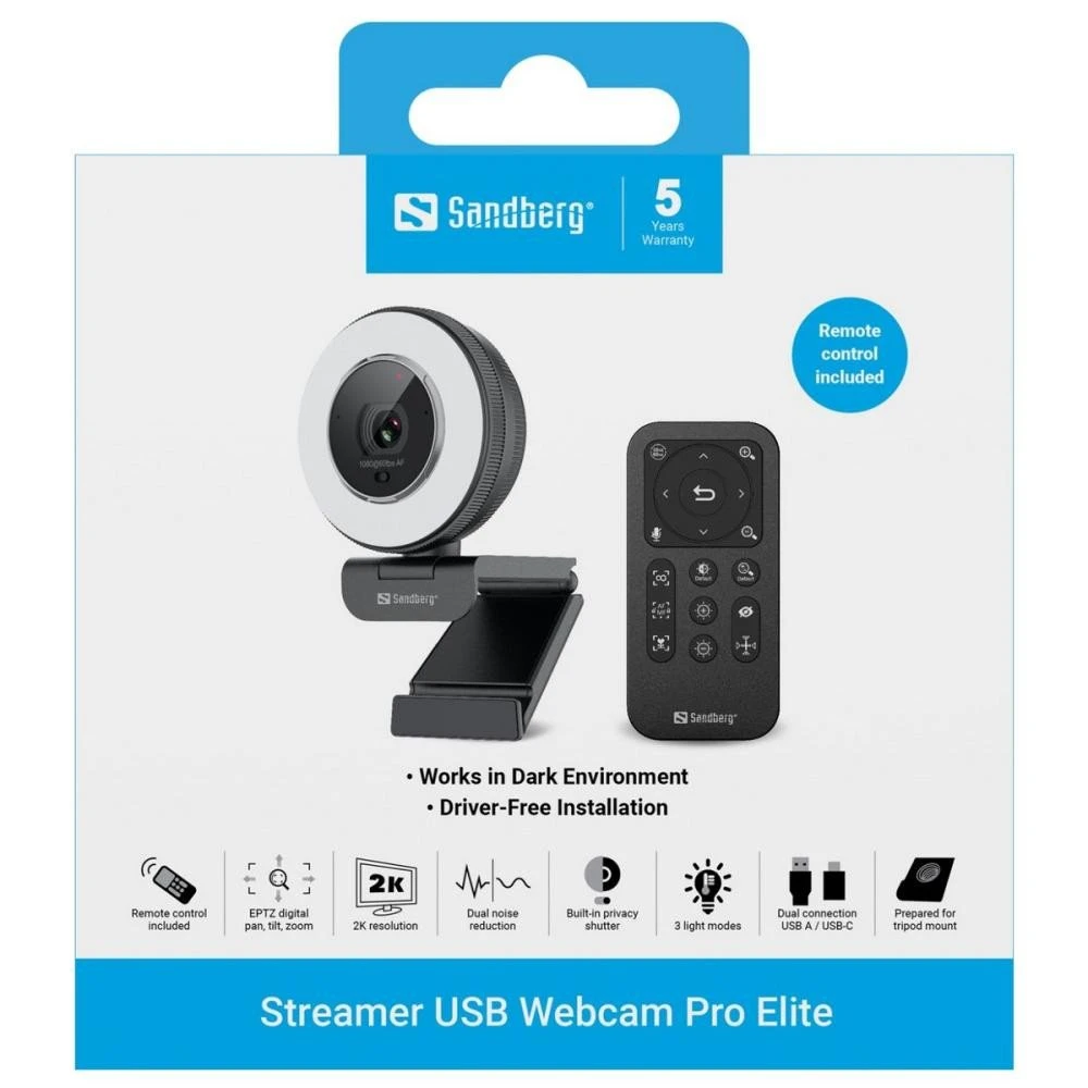 Sandberg Streamer USB Webcam Pro Elite (134-39) (UA)