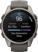 Смарт-часы Garmin Fenix 9 43mm Titanium with Pebble Gray Silicone Band (010-04761-10/11)