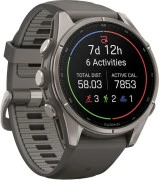 Смарт-часы Garmin Fenix 9 43mm Titanium with Pebble Gray Silicone Band (010-04761-10/11)