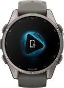 Смарт-часы Garmin Fenix 9 43mm Titanium with Pebble Gray Silicone Band (010-04761-10/11)