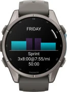 Смарт-часы Garmin Fenix 9 43mm Titanium with Pebble Gray Silicone Band (010-04761-10/11)