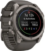 Смарт-часы Garmin Fenix 9 51mm Titanium with Pebble Gray Silicone Band (010-04763-00/01)
