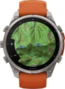 Смарт-часы Garmin Fenix 9 Pro inReach 47mm Titanium with Autumn Orange/Spark Orange Silicone Band (010-04336-00/01)