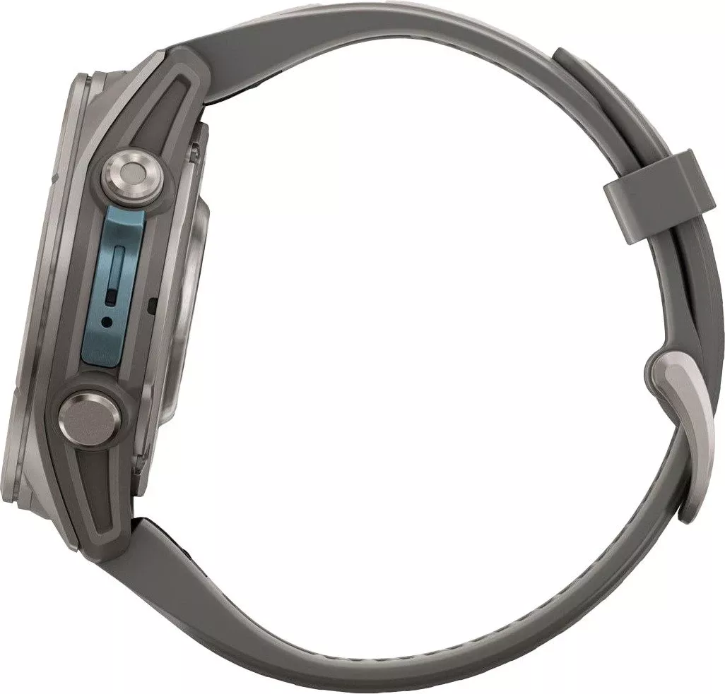 Смарт-часы Garmin Fenix 9 43mm Titanium with Pebble Gray Silicone Band (010-04761-10/11) Линейка: Fenix 9; Тип: Смарт-часы; iOS: