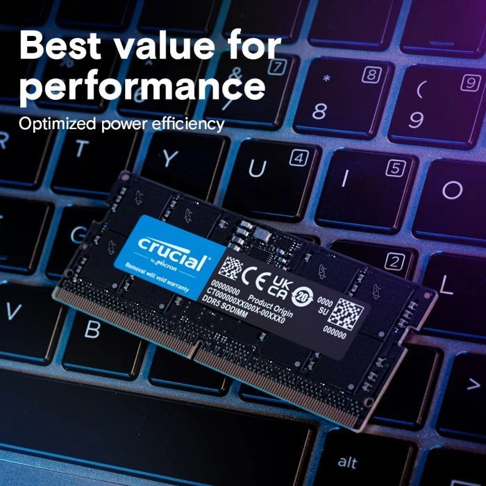SoDIMM DDR5 64GB (2x32GB) 4800 MHz Micron (CT2K32G48C40S5)