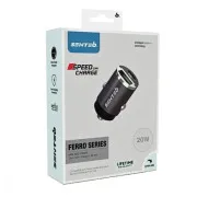 Автомобільний зарядний пристрій SENTEO Q-01 USB + USB-C PD/QC 20W 3A Grey