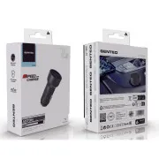 Автомобільний зарядний пристрій SENTEO Q-05 2USB-C PD/QC 72W 3A Black