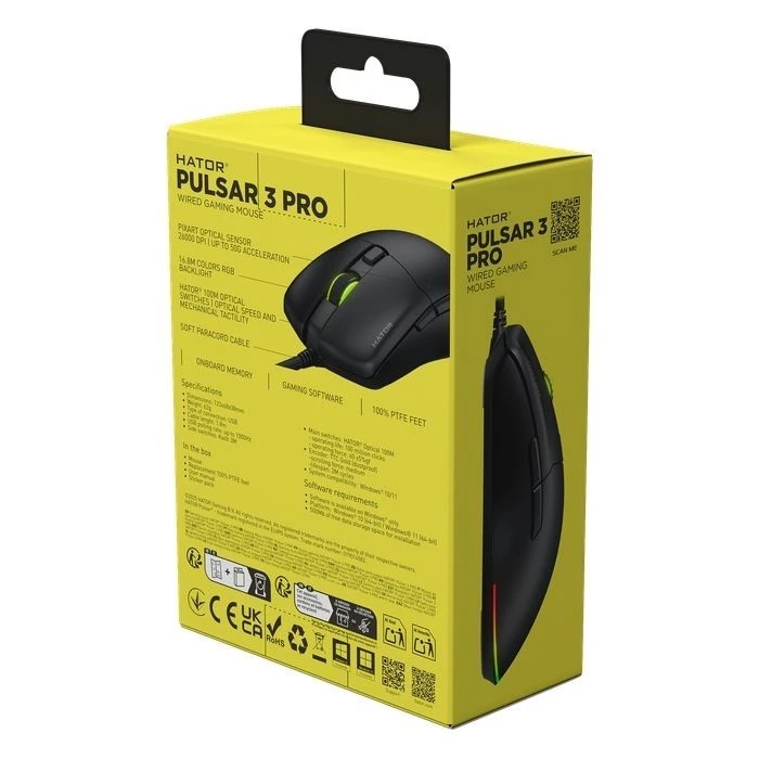 Hator Pulsar 3 Pro USB Black (HTM620) (UA) Підключення: дротове; Інтерфейс