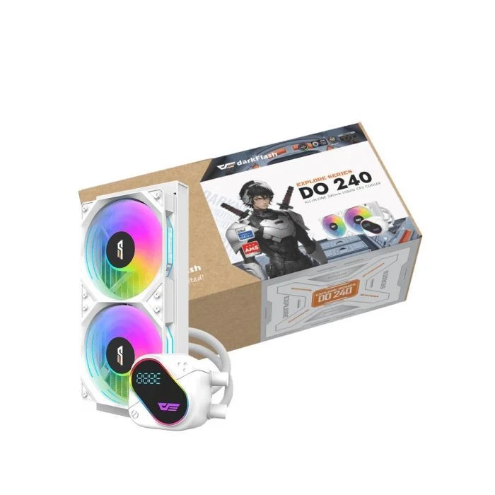 Кулер для процессора DARKFLASH DO240 WHITE (UA) Количество вентиляторов: 2;