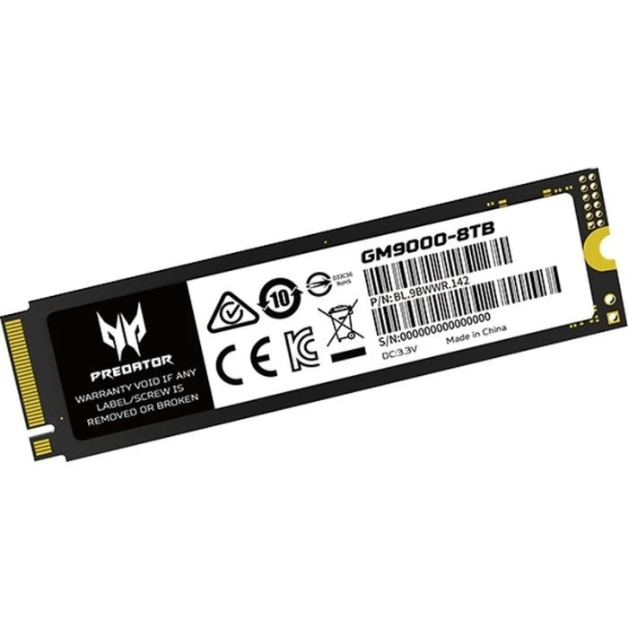 M.2 2280 8TB GM9000 Acer Predator (BL.9BWWR.142) (UA) Тип накопичувача: внутрішній;