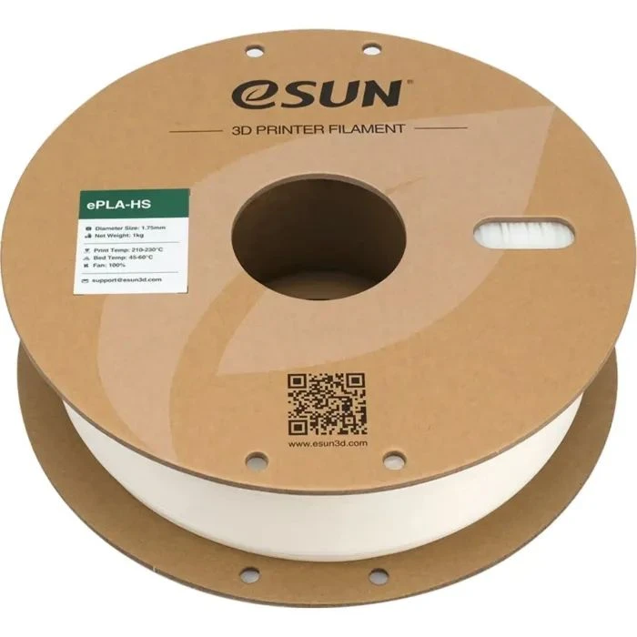 Пластик для 3D-принтера eSUN ePLA+HS, 1,75мм, 1кг, white (EPLA+HS-P175W1) (UA)