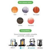 Пластик для 3D-принтера eSUN ePLA-Silk metal color, 1,75мм, 1кг, copper (ePLA-Silk-P175CO1) (UA)