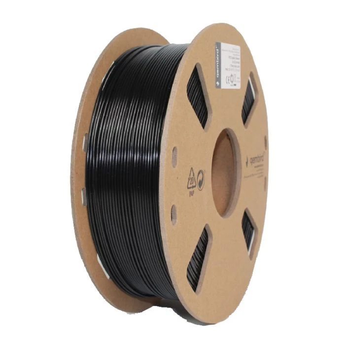 Пластик для 3D-принтера Gembird PETG, 1.75 мм, black, 1 кг (3DP-PETG1.75-01-BK) (UA)