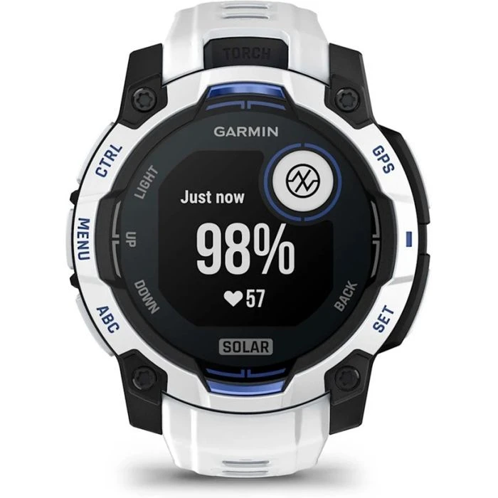 Смарт-часы Garmin Instinct 3, 45mm, Solar, Whitestone with Whitestone Band, GPS (010-02934-03) (UA)