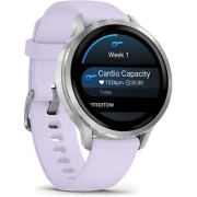 Смарт-часы Garmin Venu 4 (41mm), Gray w/ Silver + Periwinkle, GPS (010-03013-01) (UA)
