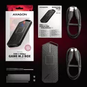 Зовнішній карман AXAGON USB-C 10Gbps metal box для M.2 NVMe & SATA SSD GAME (EEM2-GAM) (UA)