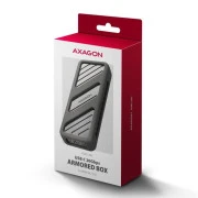 Зовнішній карман AXAGON USB-C 20Gbps metal box for M.2 NVMe SSD ARMORED (EEM2-20G) (UA)