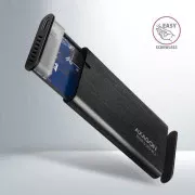 Зовнішній кишеня AXAGON USB-C 3.2 Gen 2 metal box для M.2 NVMe & SATA SSD RAW (EEM2-SB2) (UA)